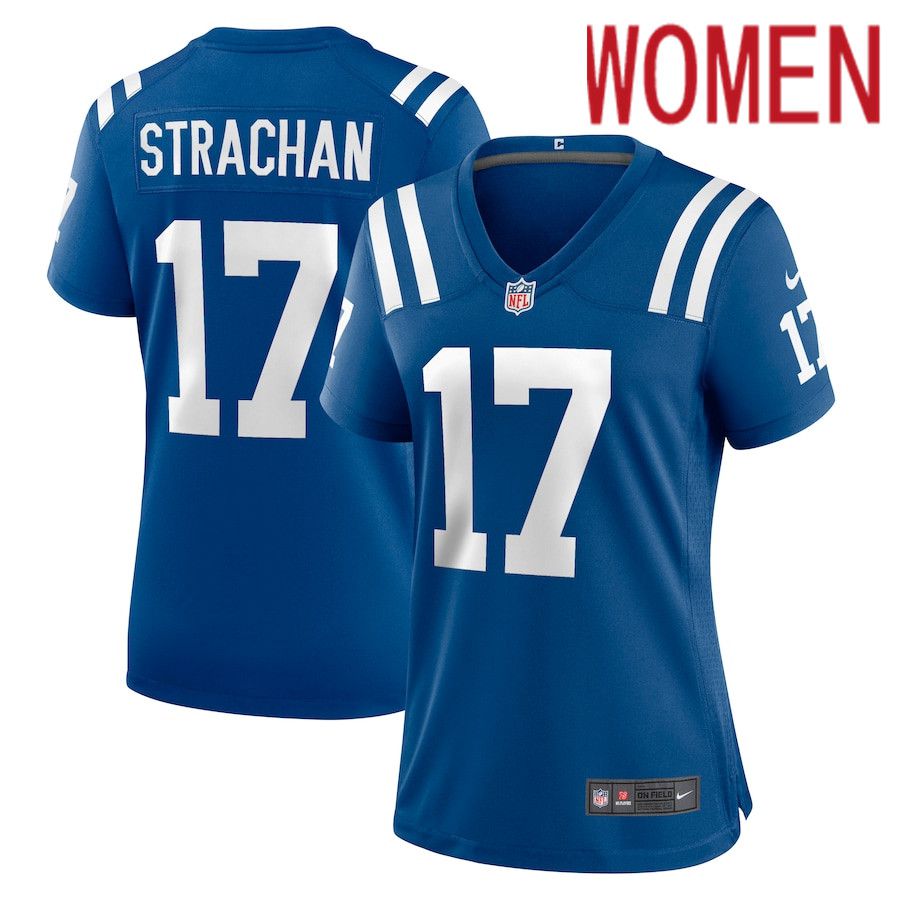 Women Indianapolis Colts 17 Mike Strachan Nike Royal Game NFL Jersey